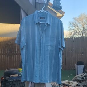 Men's Tasso Elba Blue Patterned Shirt